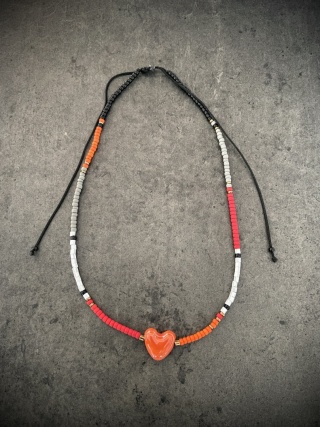 Naszyjnik Ceramo Orange Heart