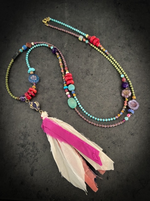 Naszyjnik Stone Premium Coral